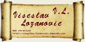 Višeslav Lozanović vizit kartica